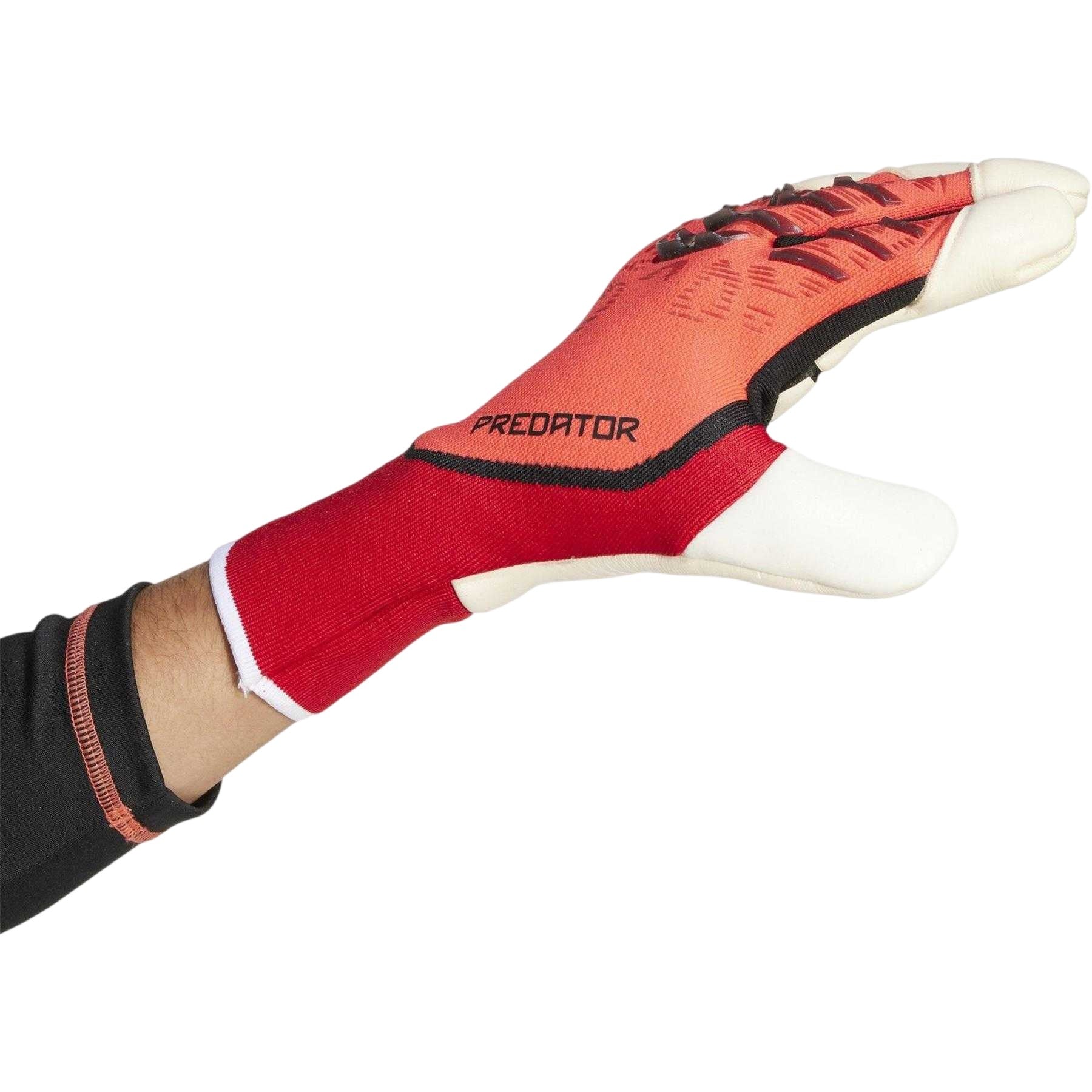 Lucid Red - Side - Adidas Unisex Adult Predator Pro Hybrid Goalkeeper Gloves