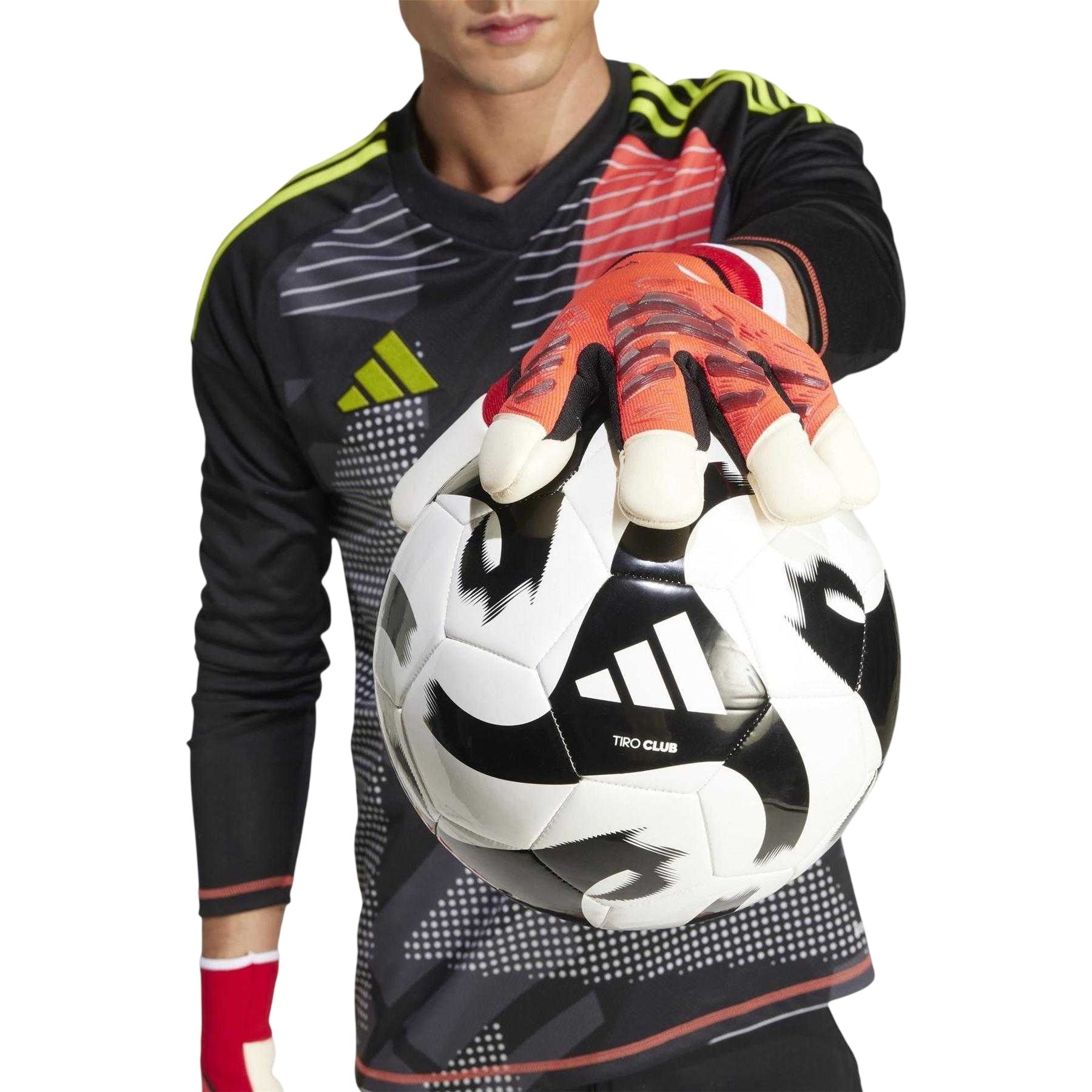 Lucid Red - Pack Shot - Adidas Unisex Adult Predator Pro Hybrid Goalkeeper Gloves