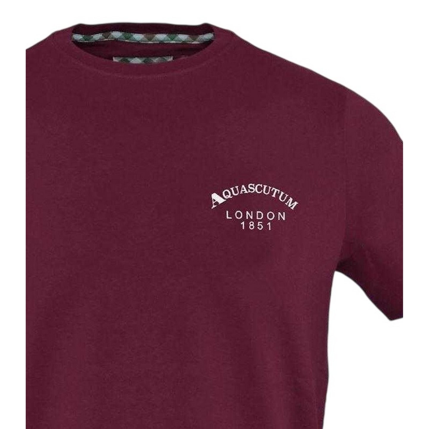 Red - Side - Aquascutum Mens London 1851 Cotton Blend T-Shirt