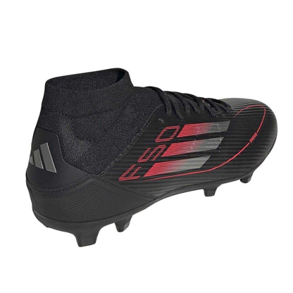 Black-Iron-Red - Back - Adidas Mens F50 League Firm Ground Football Boots