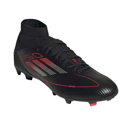 Black-Iron-Red - Pack Shot - Adidas Mens F50 League Firm Ground Football Boots