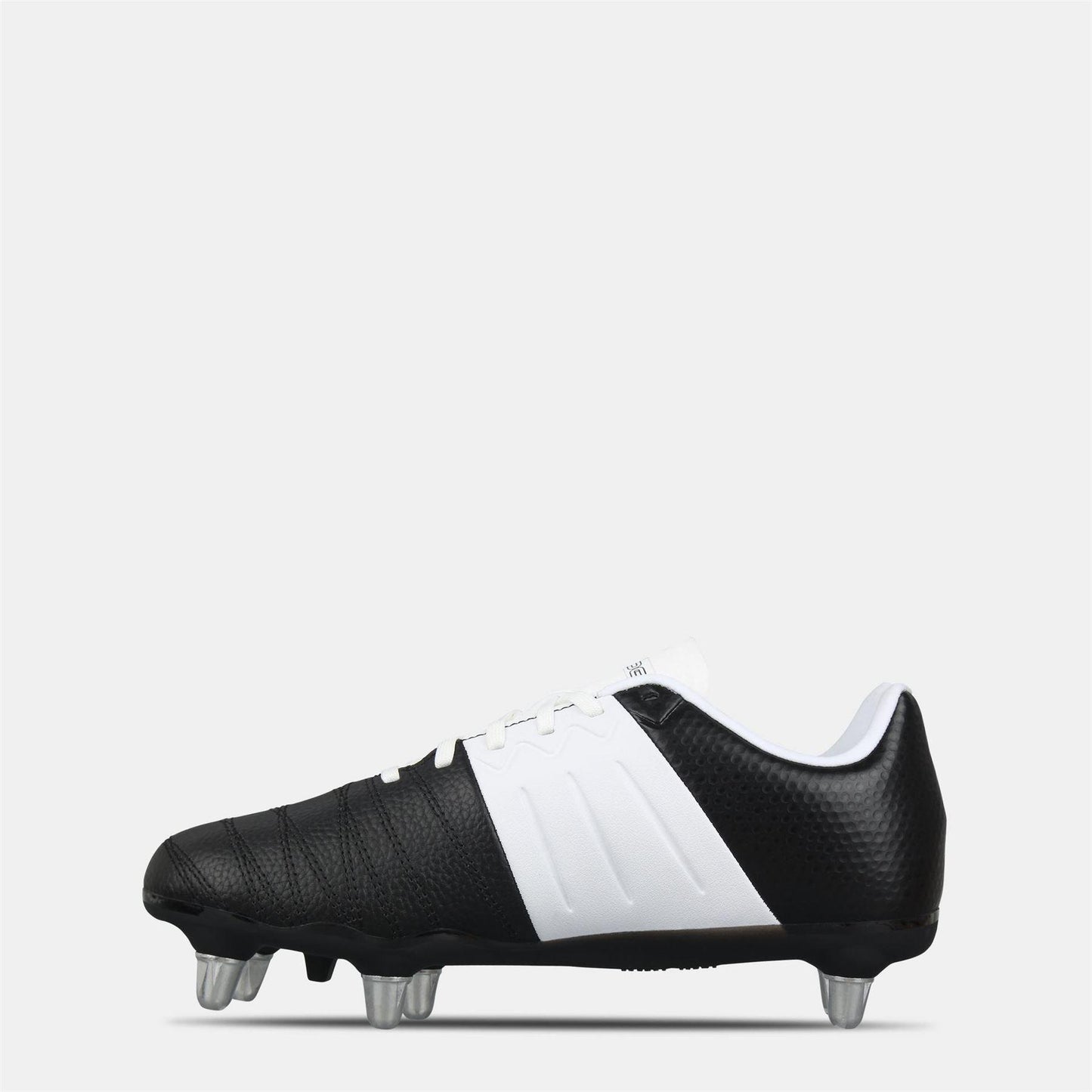 White-Black - Back - KooGa Childrens-Kids Synthetic Rugby Boots