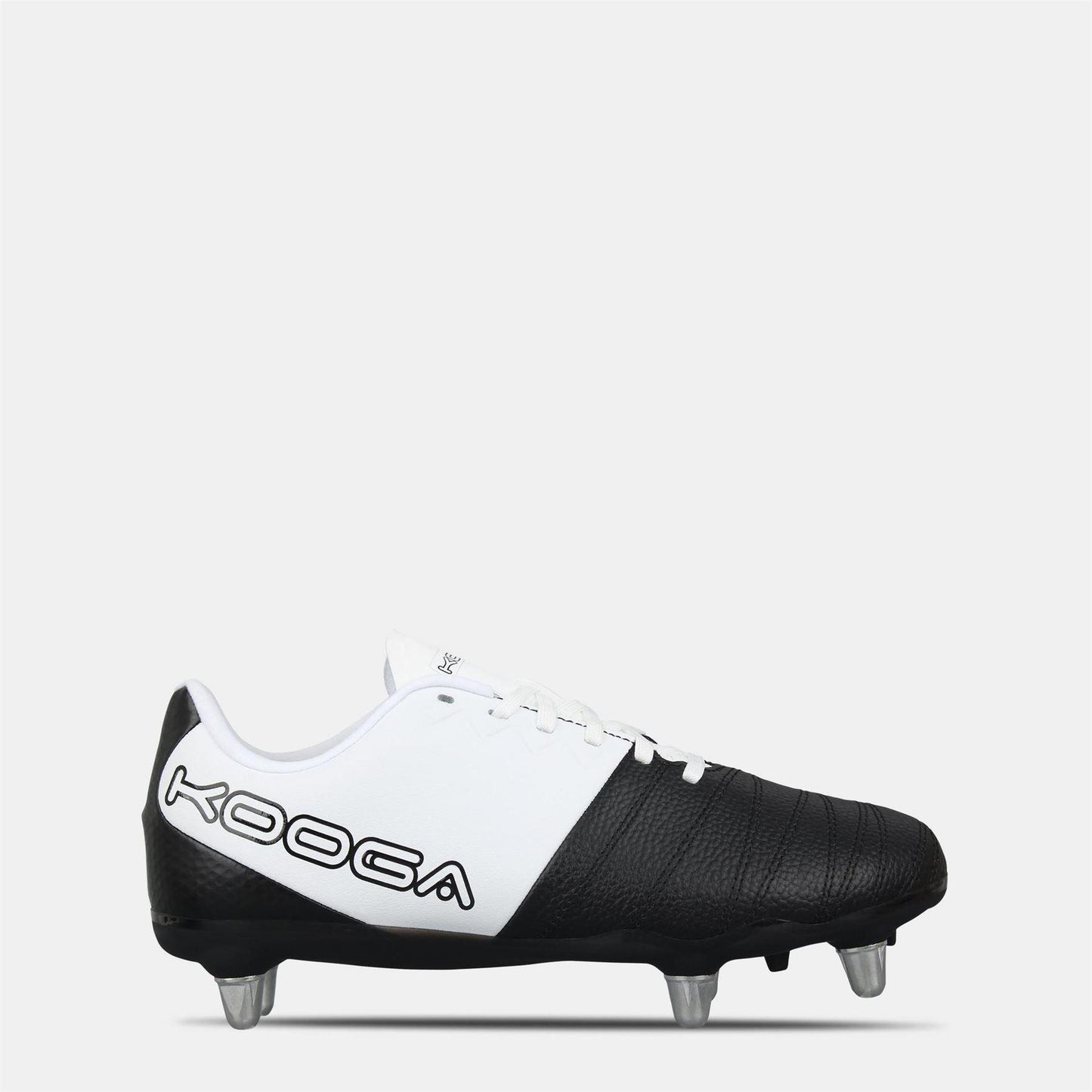 White-Black - Front - KooGa Childrens-Kids Synthetic Rugby Boots