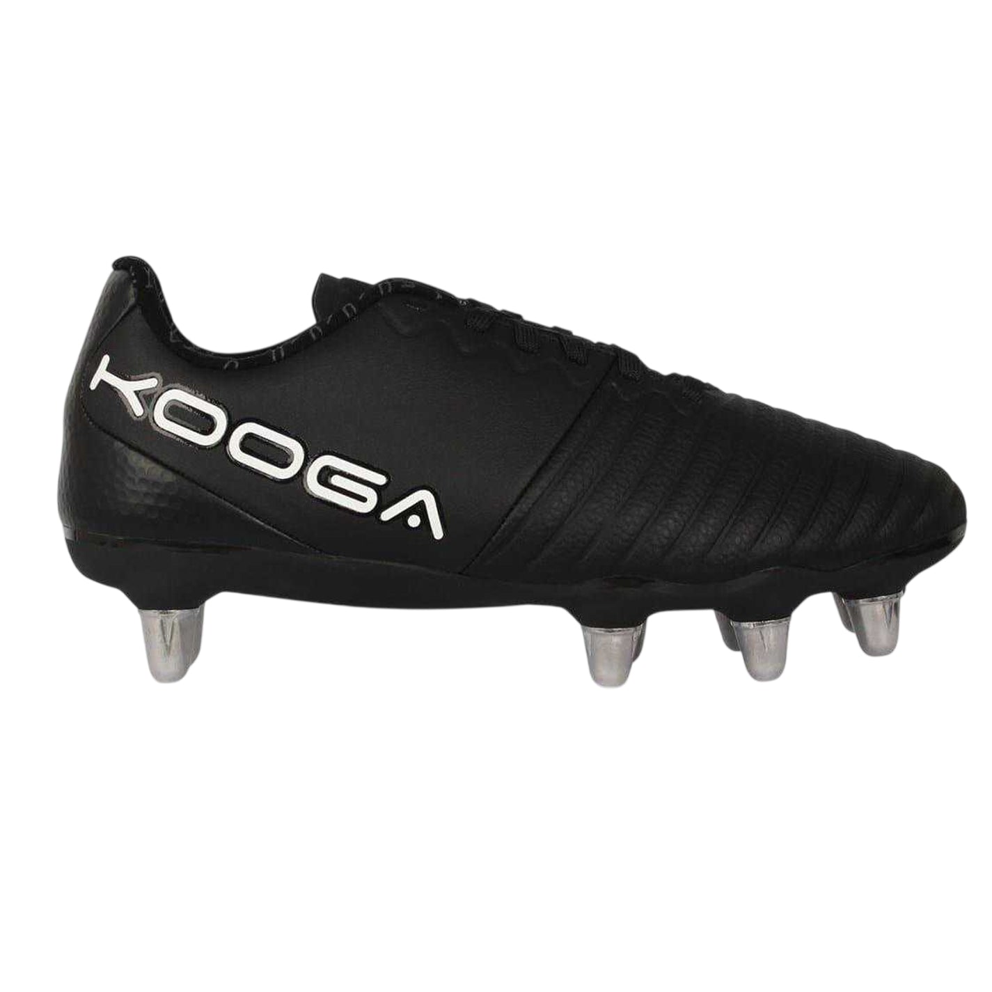Black-White - Front - KooGa Childrens-Kids Synthetic Rugby Boots