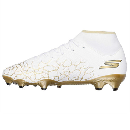 White-Black-Gold - Side - Skechers Mens SKX 1.5 Firm Ground Football Boots