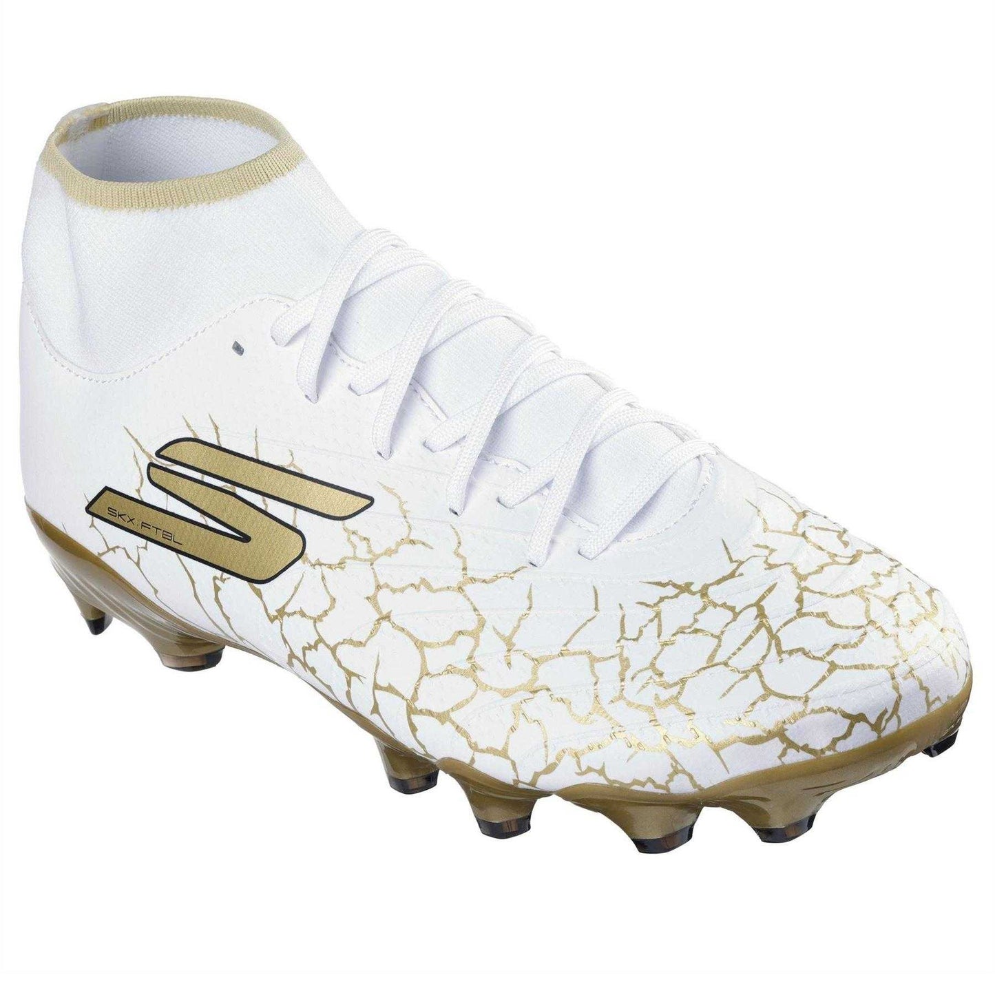 White-Black-Gold - Pack Shot - Skechers Mens SKX 1.5 Firm Ground Football Boots