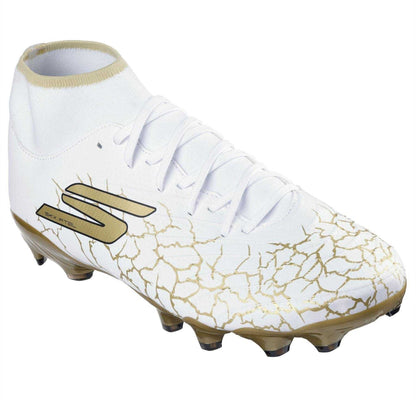 White-Black-Gold - Pack Shot - Skechers Mens SKX 1.5 Firm Ground Football Boots