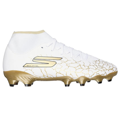 White-Black-Gold - Front - Skechers Mens SKX 1.5 Firm Ground Football Boots