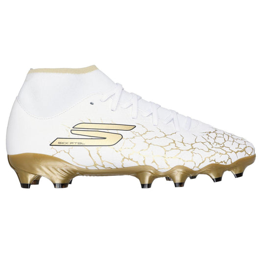 White-Black-Gold - Front - Skechers Mens SKX 1.5 Firm Ground Football Boots
