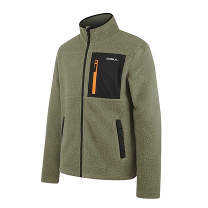 Khaki - Side - Gul Mens Patterned Chest Pocket Jacket