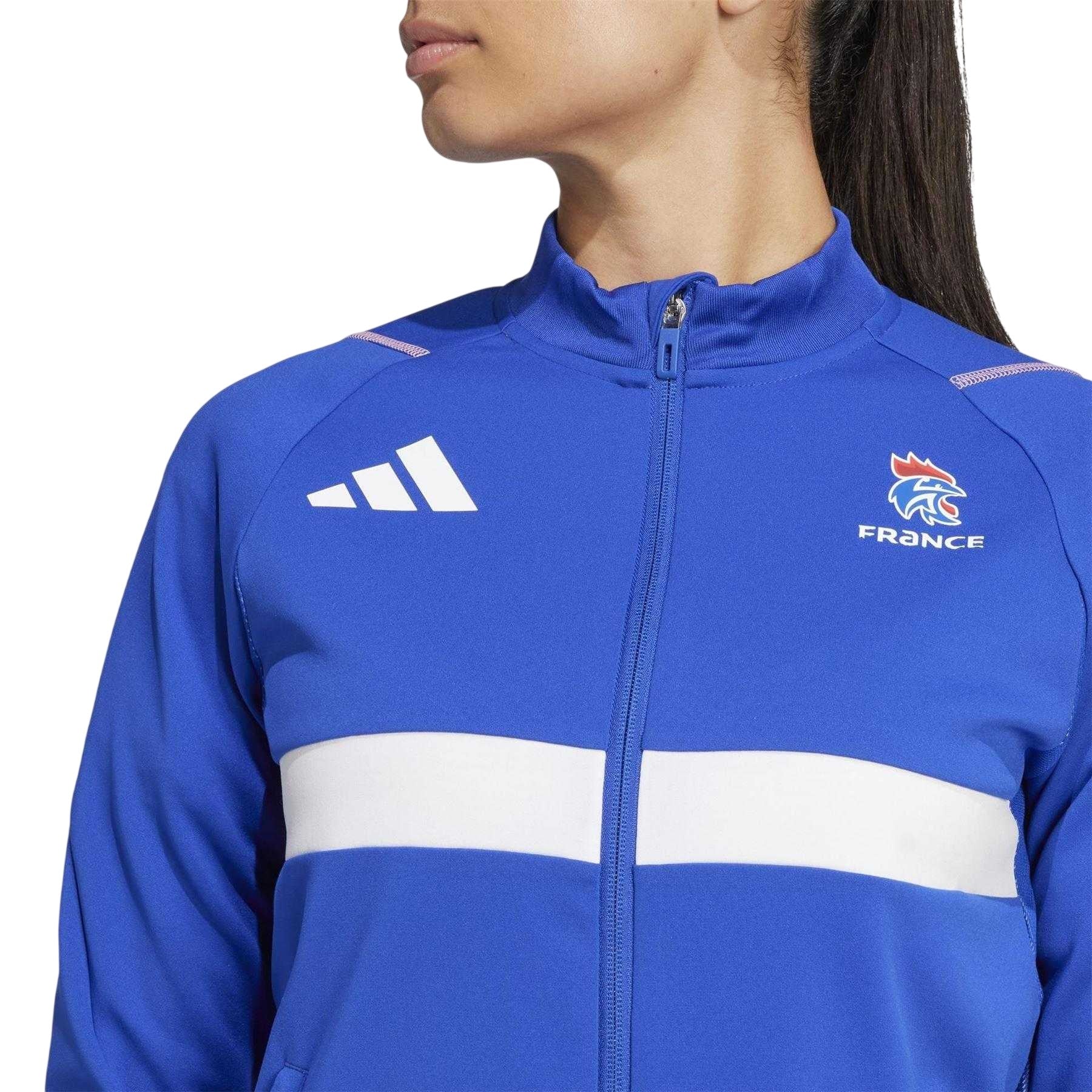 Lucid Blue - Lifestyle - Adidas Womens-Ladies Performance France Track Jacket