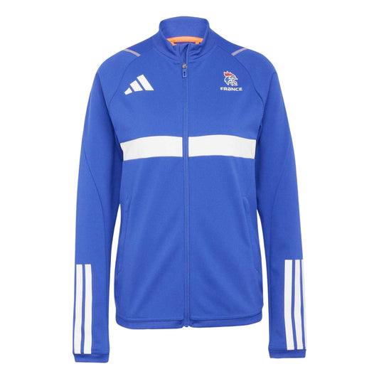 Lucid Blue - Front - Adidas Womens-Ladies Performance France Track Jacket