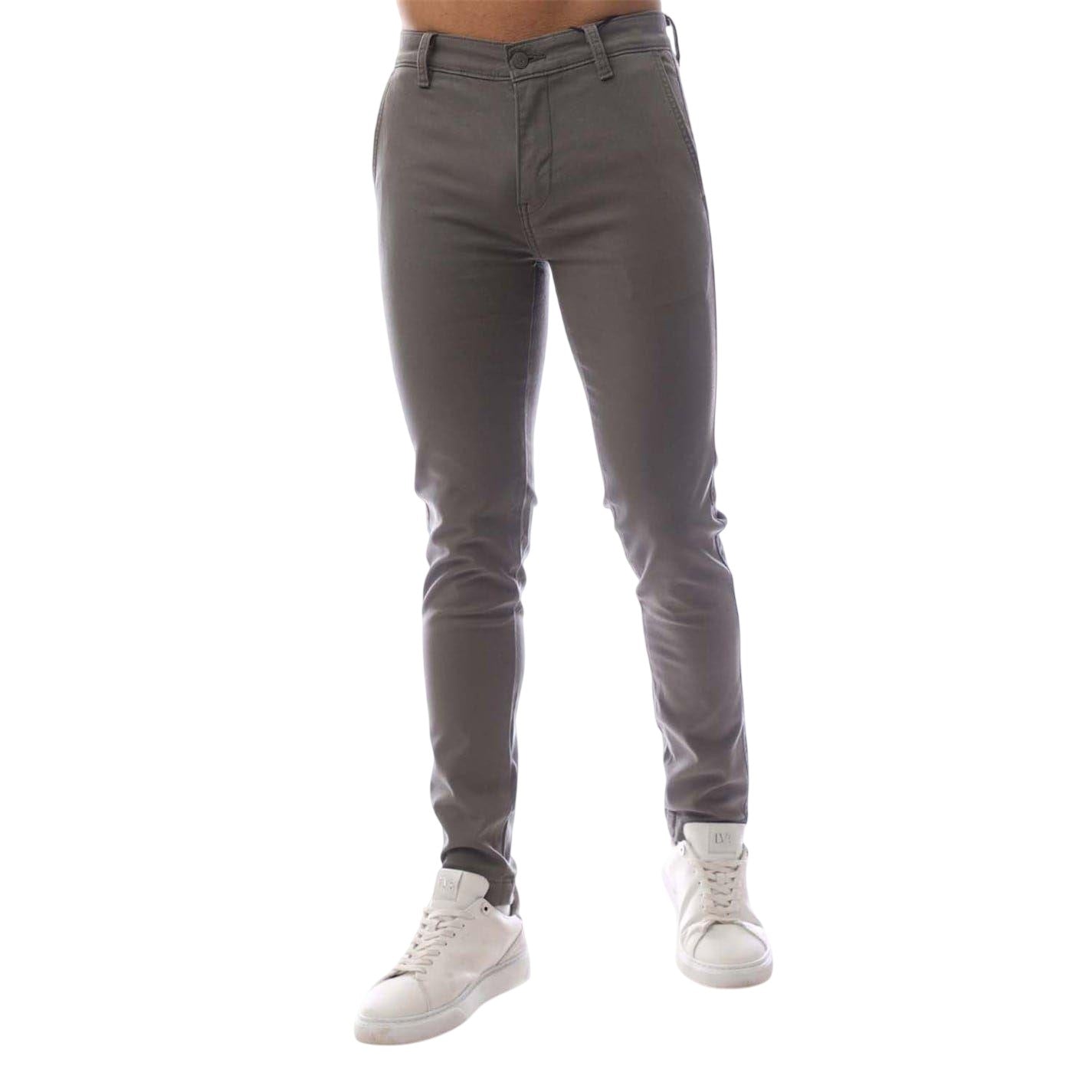 Pewter Grey - Front - Levis Mens Skinny Chinos