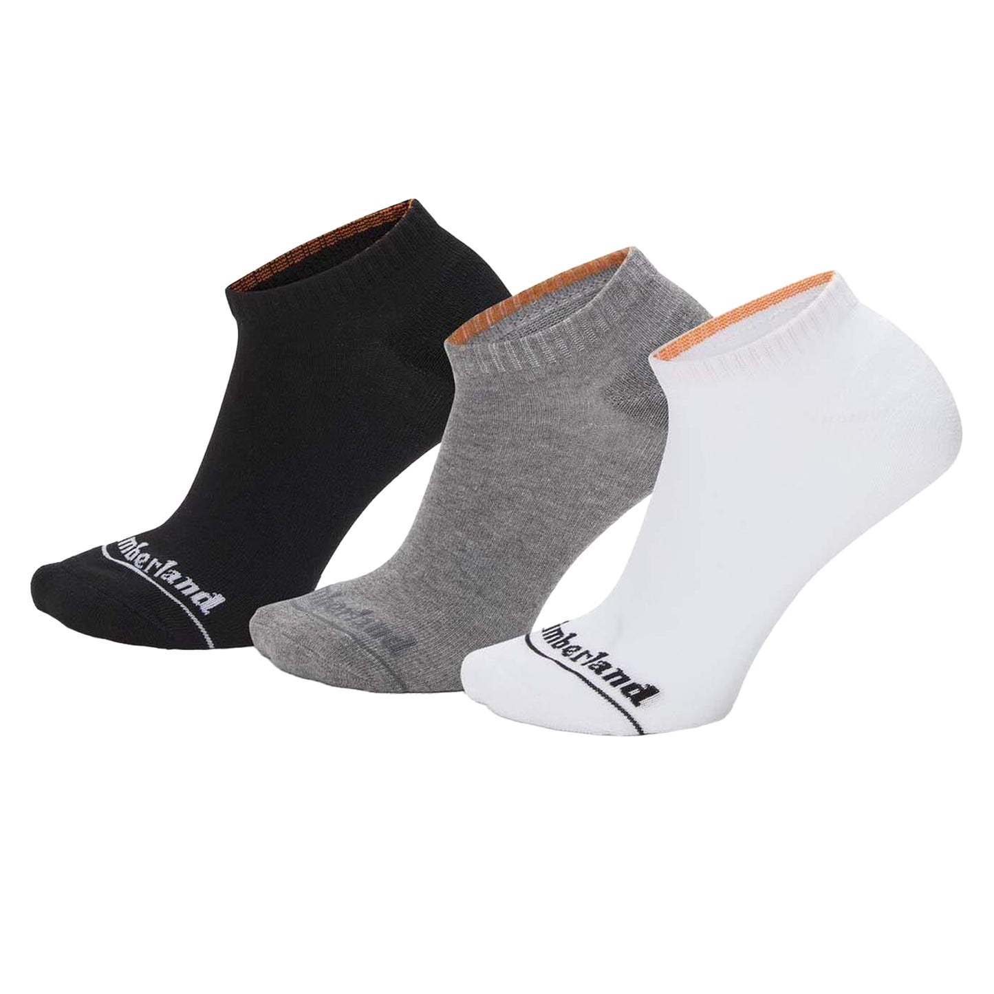 Black-Grey-White - Front - Timberland Unisex Adult Core No-Show Socks (Pack of 3)