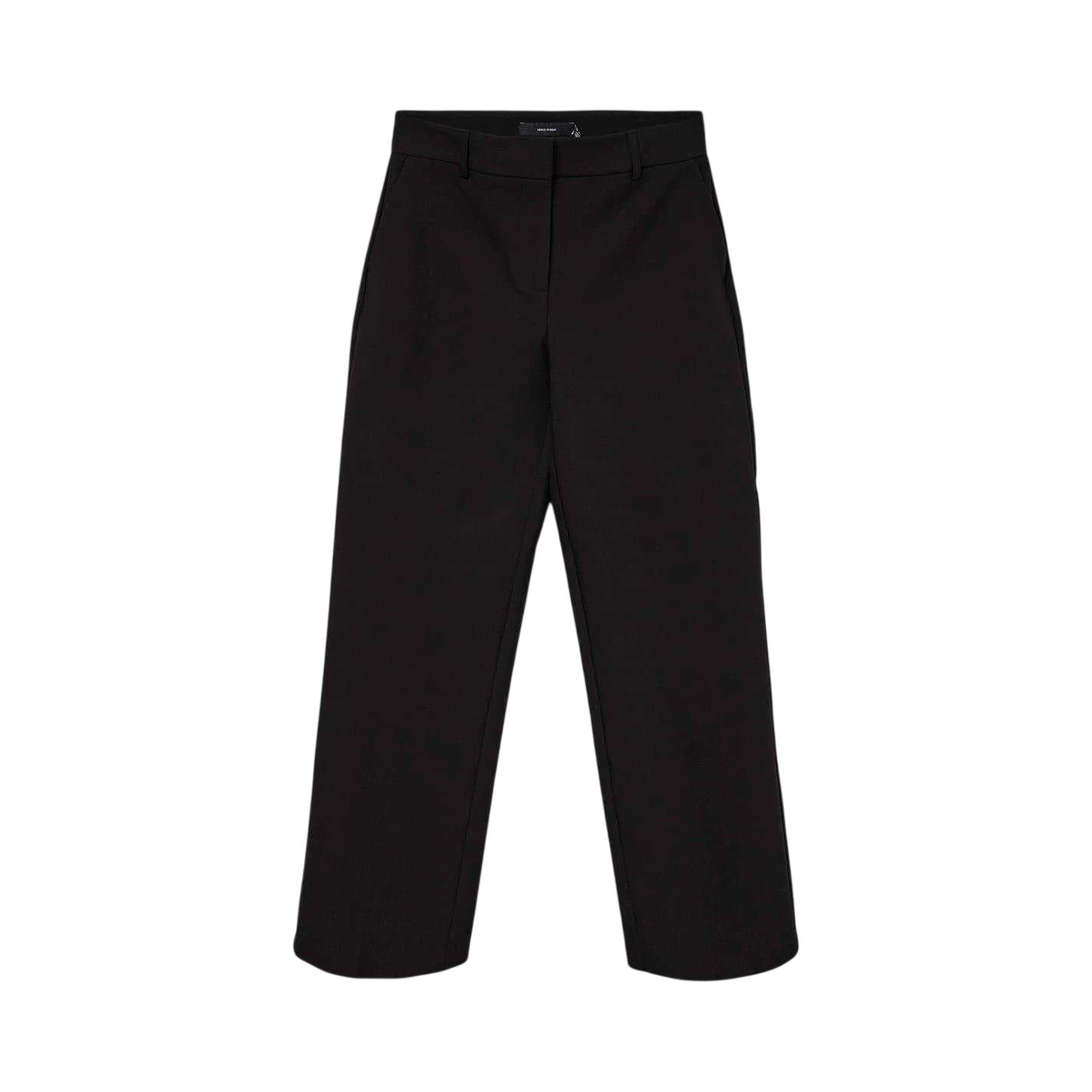 Black - Front - Vero Moda Womens-Ladies Straight Chinos