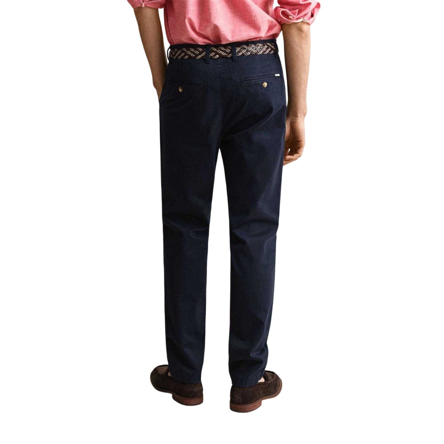 Evening Blue - Back - Gant Mens Twill Chinos