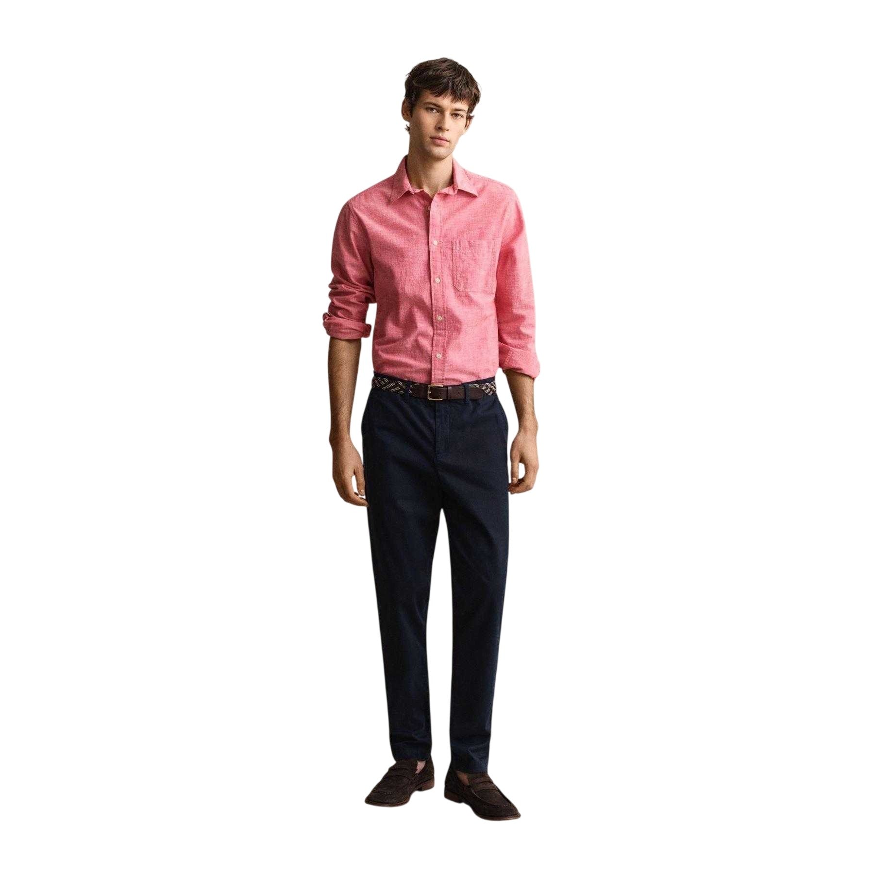 Evening Blue - Side - Gant Mens Twill Chinos
