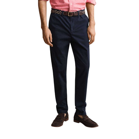 Evening Blue - Front - Gant Mens Twill Chinos