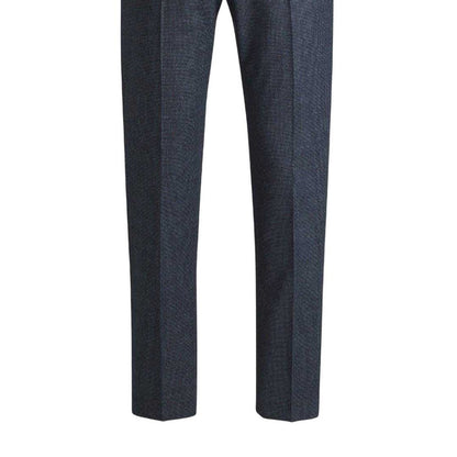 Dark Blue - Back - Boss Mens Houndstooth Straight Chinos