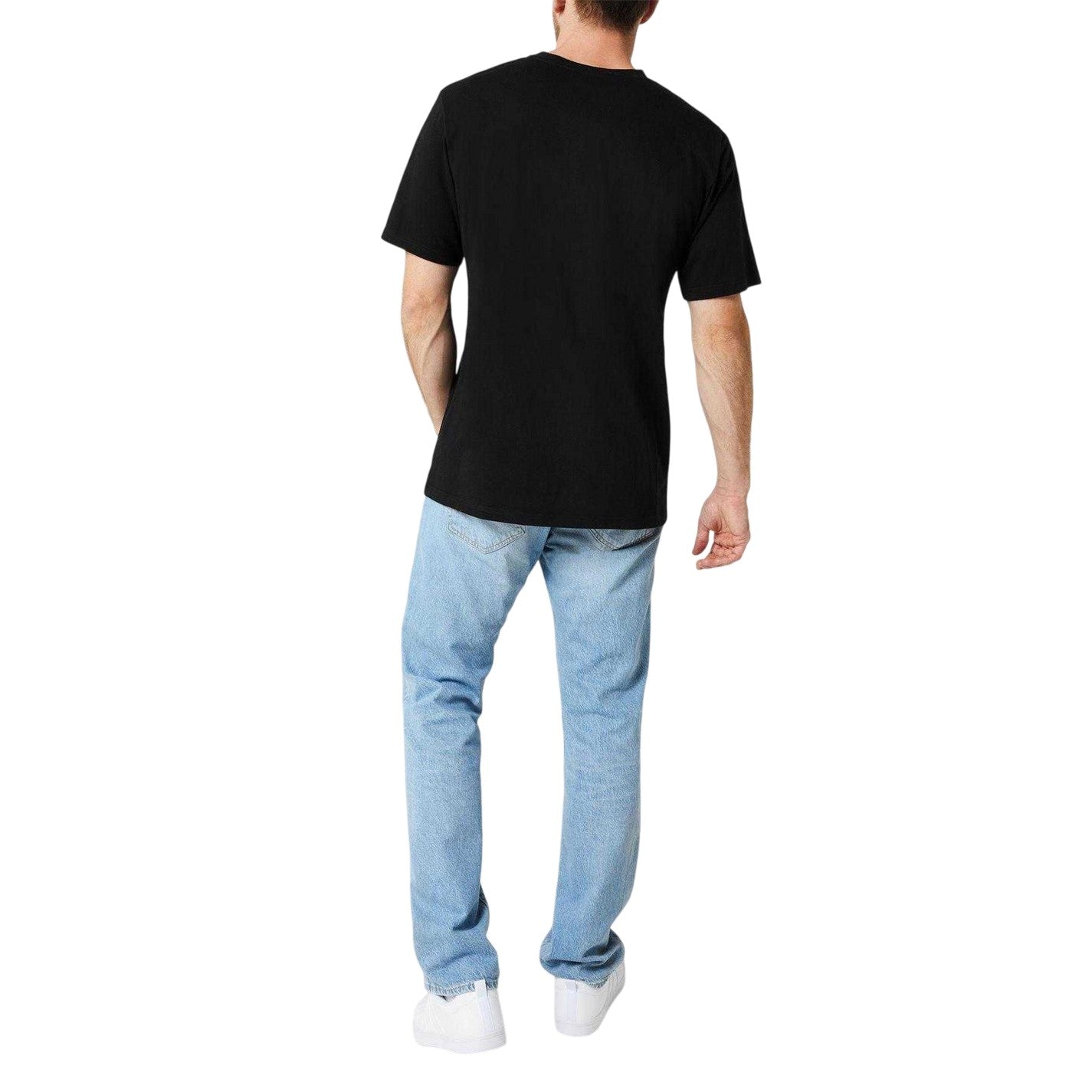 Black-Yellow - Back - Batman Mens Cityscape Cotton T-Shirt