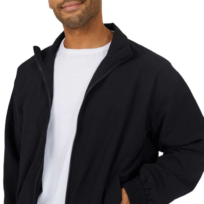Black - Lifestyle - Brave Soul Mens Seersucker Oversized Coach Jacket