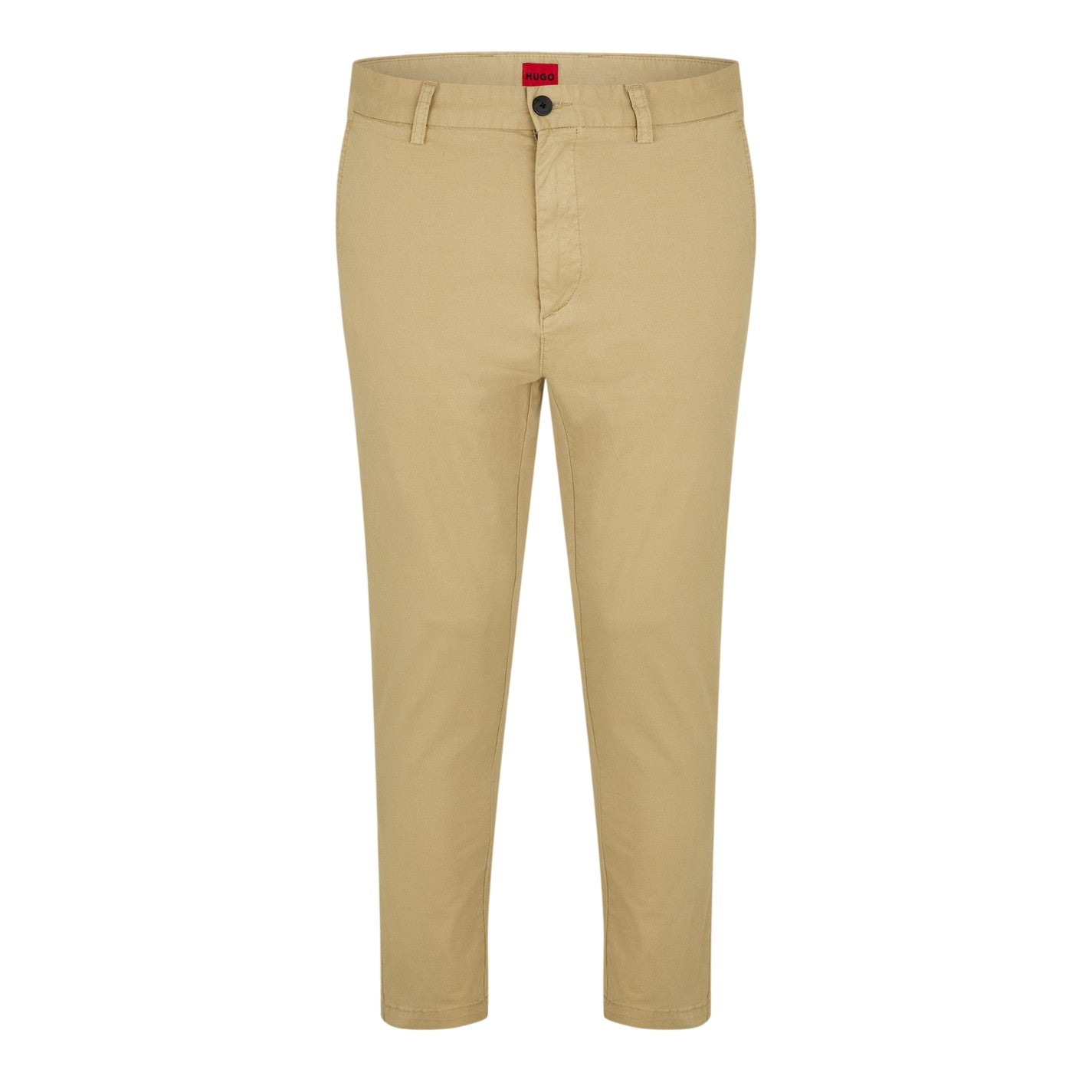 Medium Beige - Front - Hugo Mens Jimi Straight Chinos