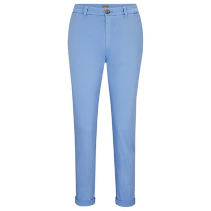 Blue - Front - Boss Womens-Ladies Slim Chinos