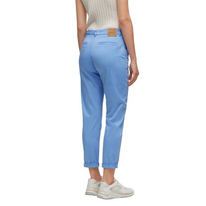 Blue - Back - Boss Womens-Ladies Slim Chinos