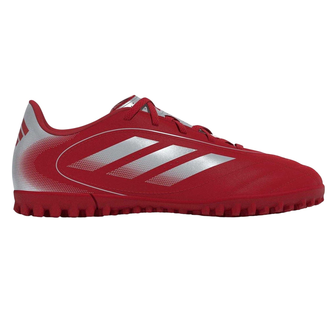 Red-Silver - Front - Adidas Childrens-Kids Goletto VIII Non Marking Football Boots
