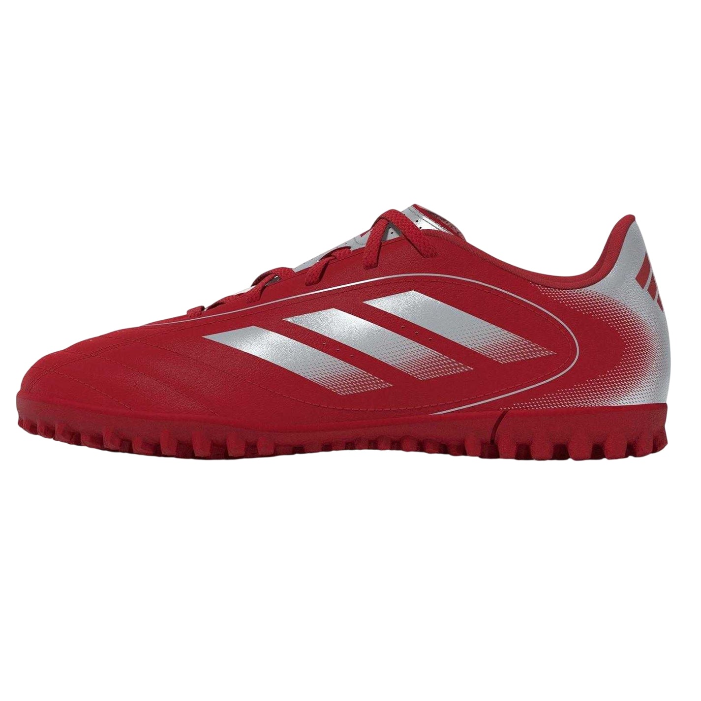 Red-Silver - Side - Adidas Childrens-Kids Goletto VIII Non Marking Football Boots