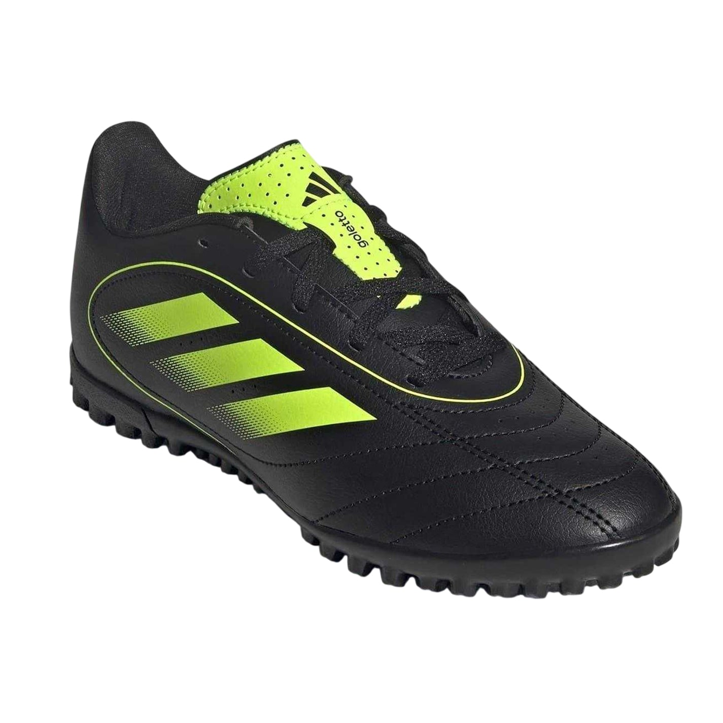 Black-Lemon - Pack Shot - Adidas Childrens-Kids Goletto VIII Non Marking Football Boots