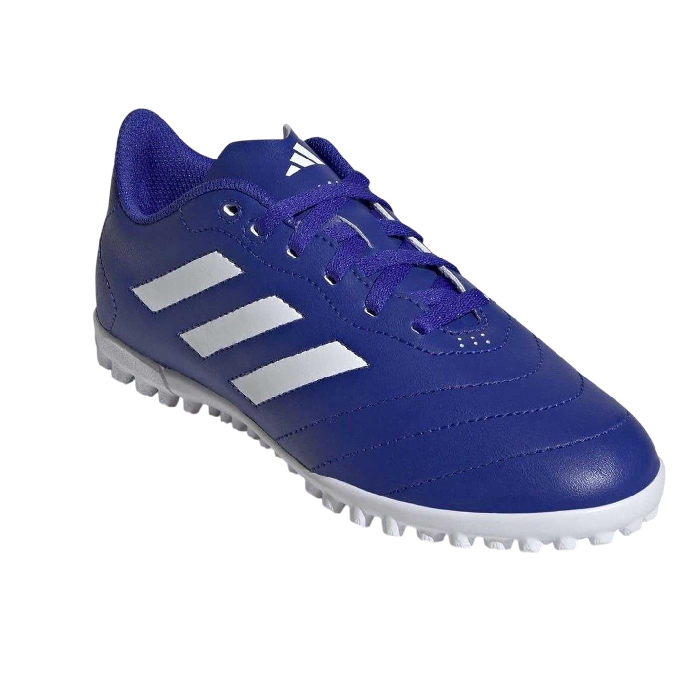 Blue-White-Red - Pack Shot - Adidas Childrens-Kids Goletto VIII Non Marking Football Boots