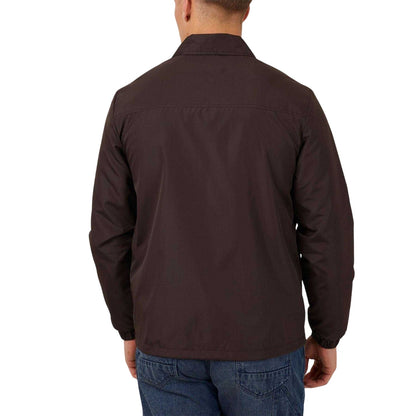 Mocha Brown - Back - Brave Soul Mens Lightweight Coach Jacket