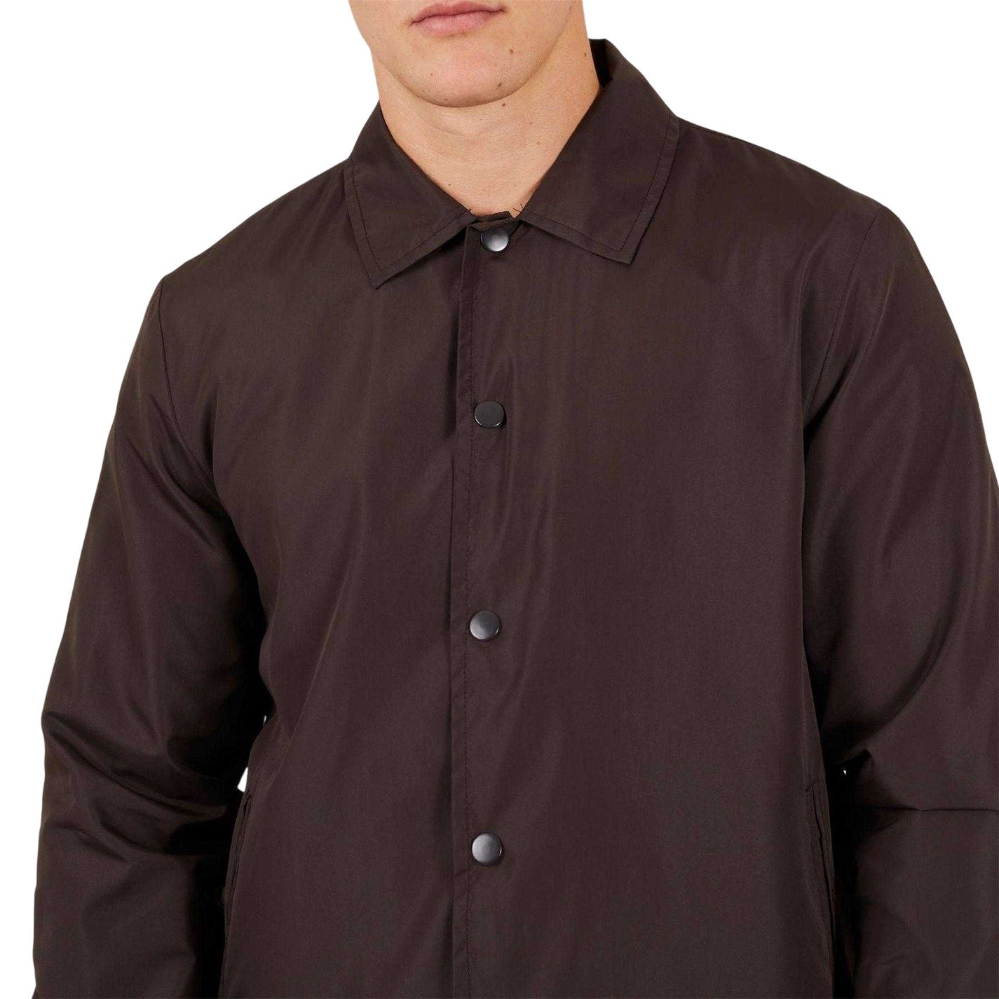 Mocha Brown - Lifestyle - Brave Soul Mens Lightweight Coach Jacket