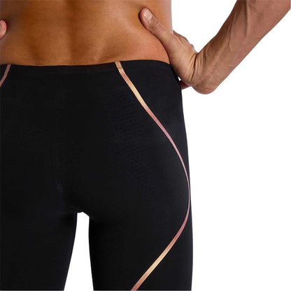 Black-Gold - Back - Speedo Mens LZR Intent Jammer Shorts