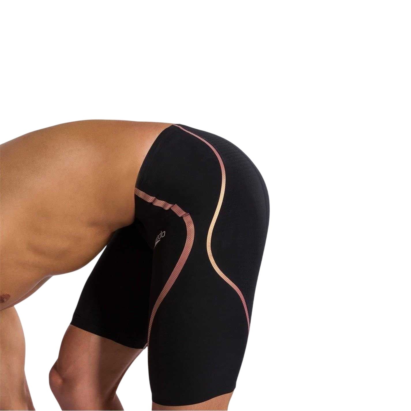 Black-Gold - Side - Speedo Mens LZR Intent Jammer Shorts