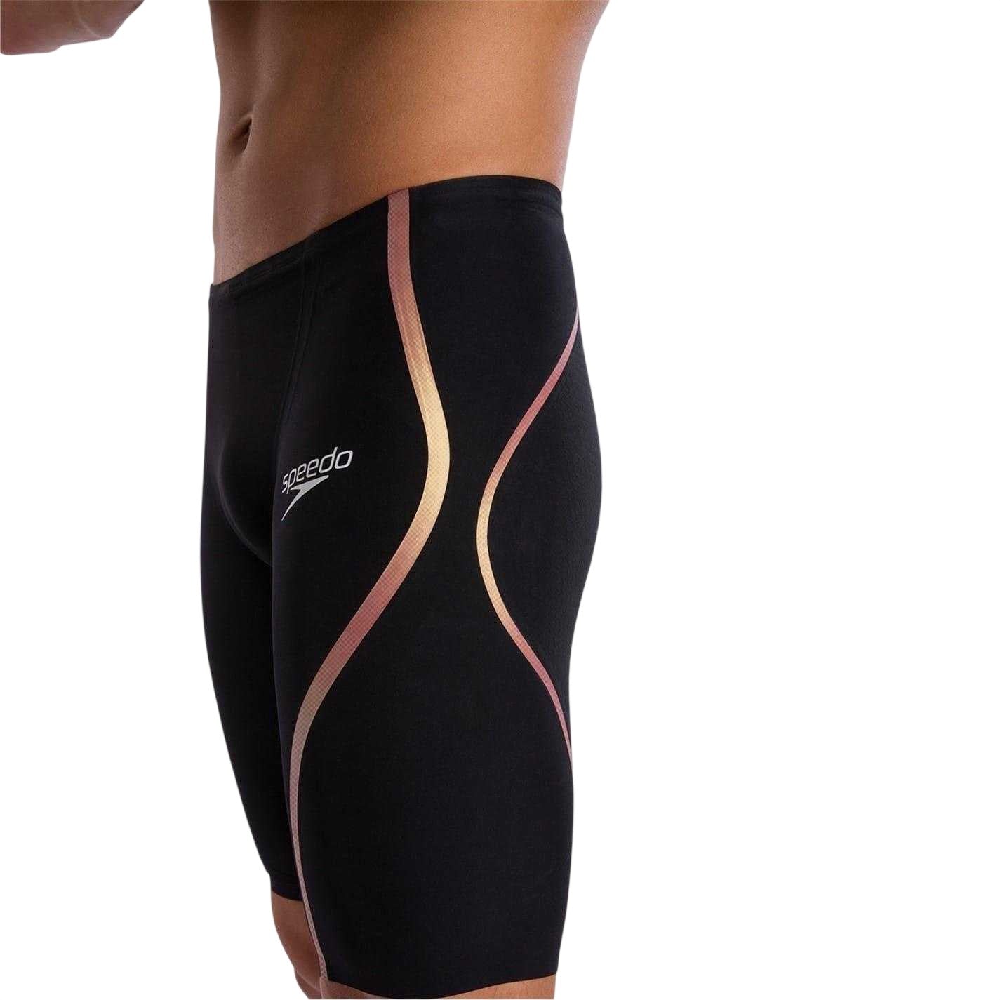 Black-Gold - Front - Speedo Mens LZR Intent Jammer Shorts