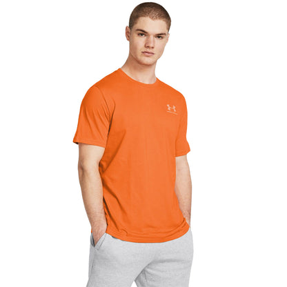Orange - Side - Under Armour Mens M Sportstyle Lc T-Shirt