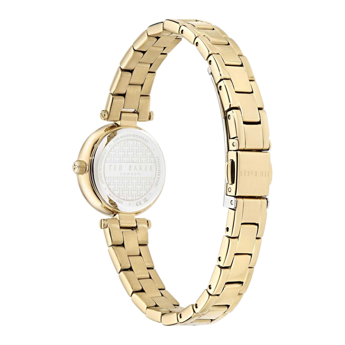 Gold - Back - Ted Baker Womens-Ladies Metal Bracelet Analogue Watch