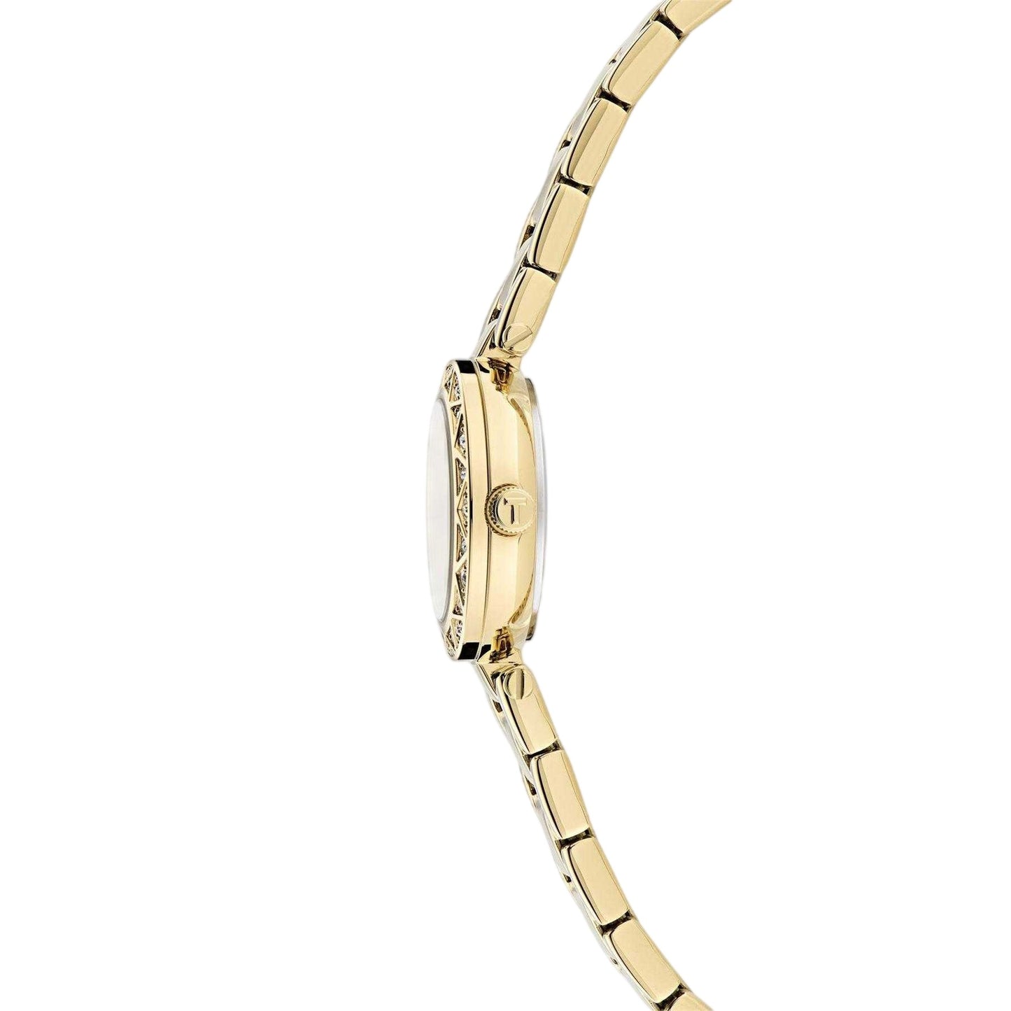 Gold - Side - Ted Baker Womens-Ladies Metal Bracelet Analogue Watch