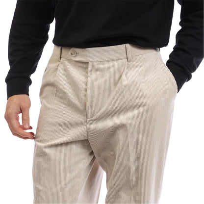 White - Lifestyle - Boss Mens Perin Vertical Stripe Chinos