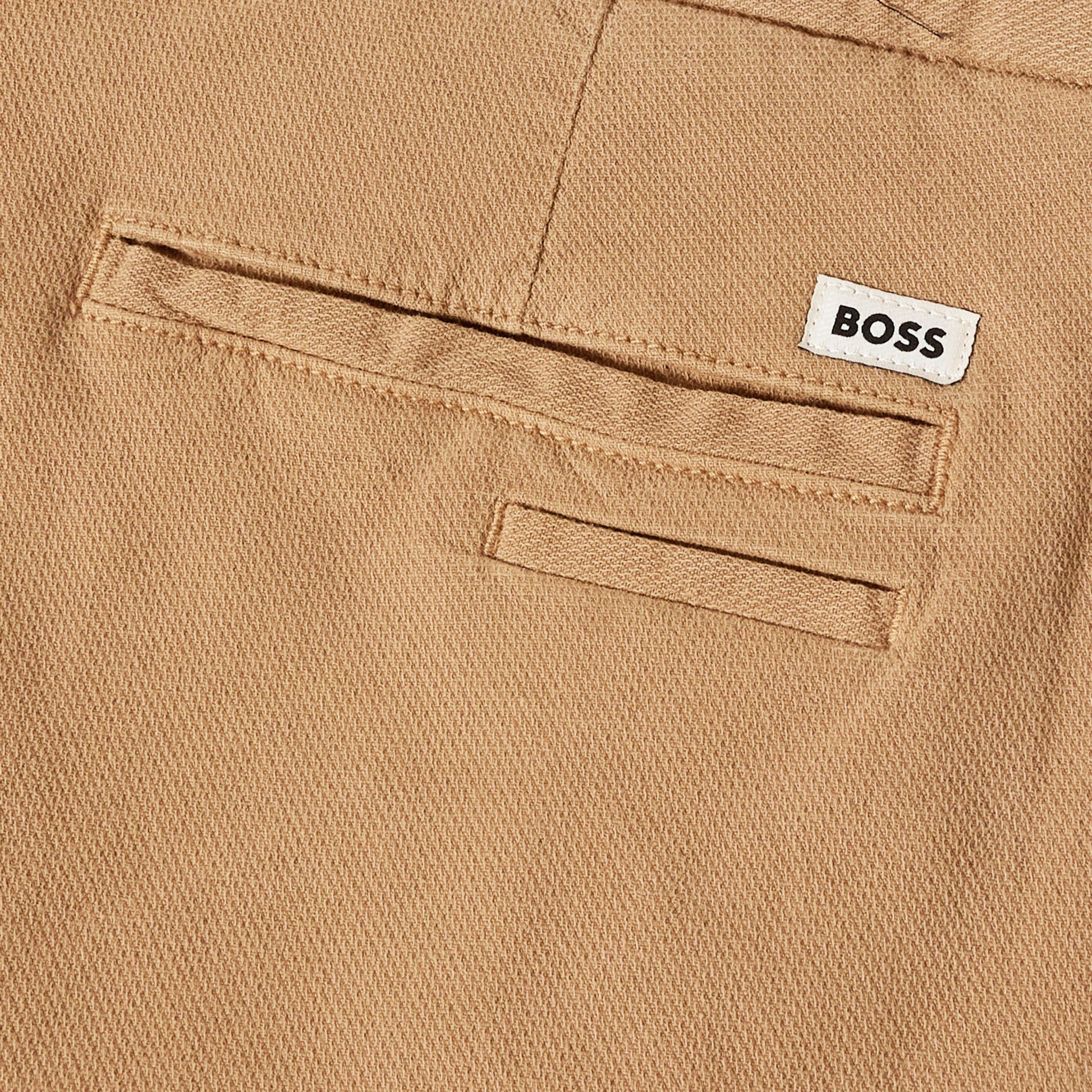 Medium Beige - Side - Boss Mens Kaiton Tailored Trousers
