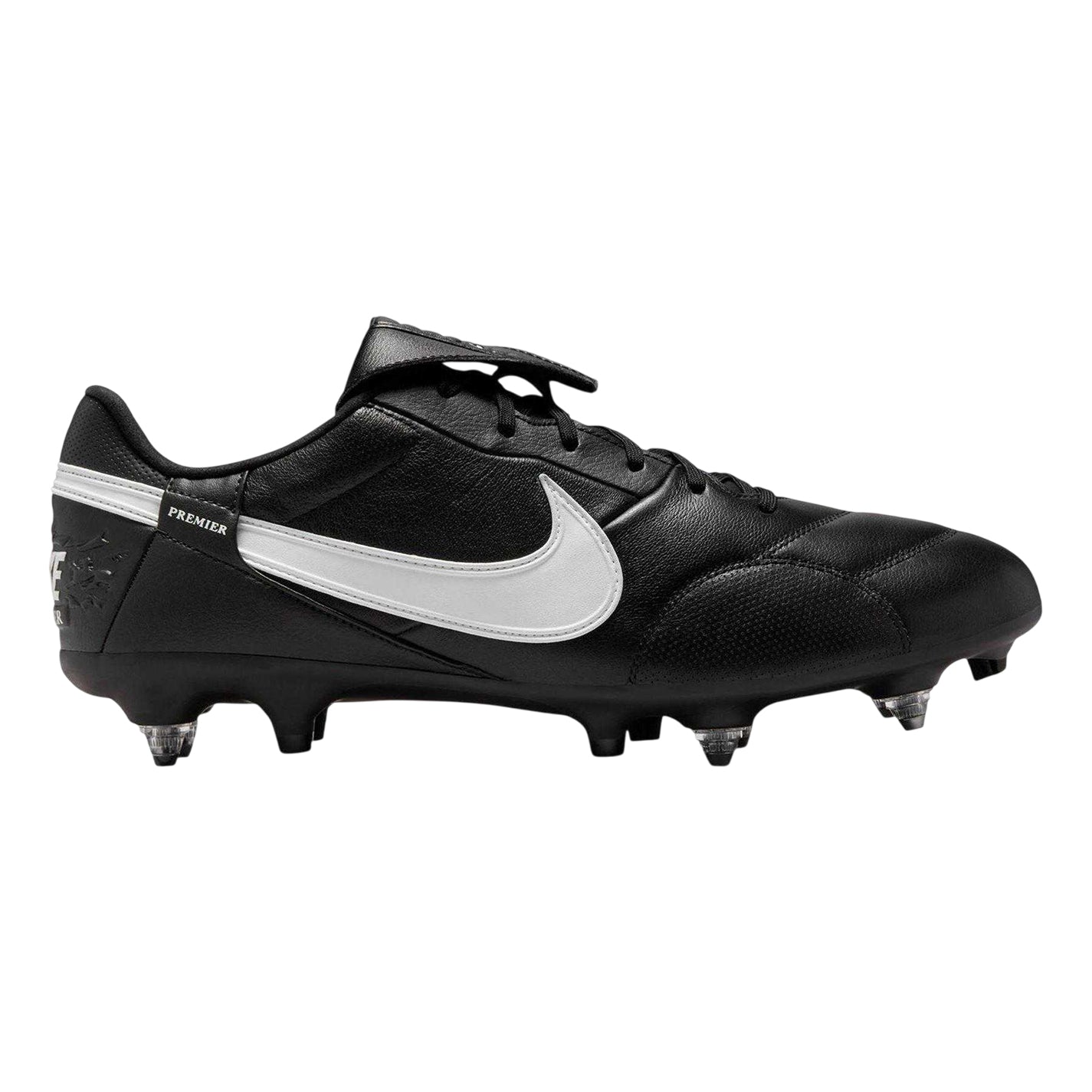 Black-White - Front - Nike Unisex Adult Premier Leather Folded Tongue Soft Ground Football Boots