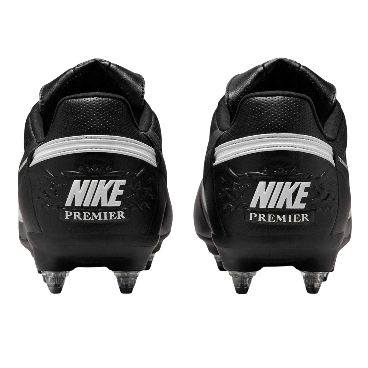 Black-White - Back - Nike Unisex Adult Premier Leather Folded Tongue Soft Ground Football Boots