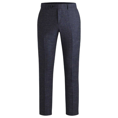 Dark Blue - Front - Boss Mens H-Genius Cotton Blend Tapered Chinos