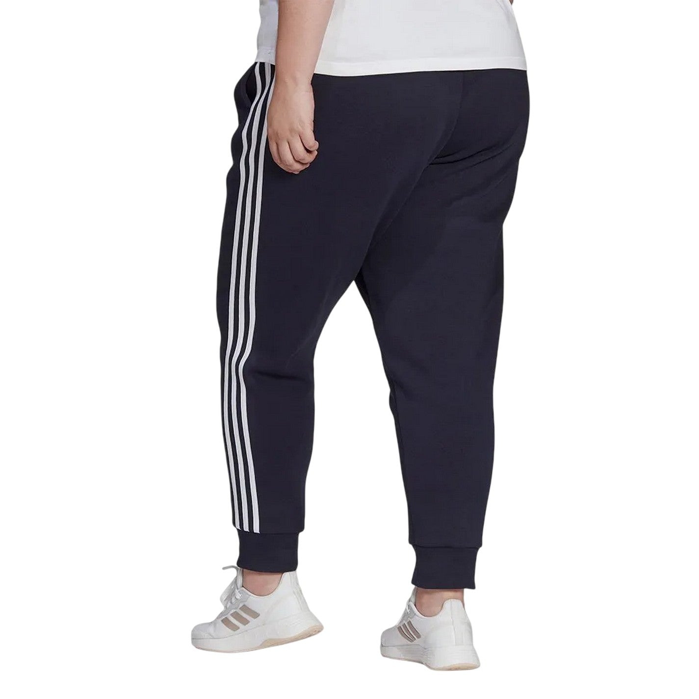 Navy - Back - Adidas Womens-Ladies Logo Regular Athletic Joggers