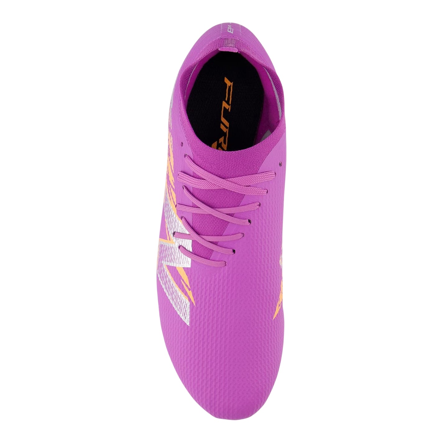 Purple-Orange - Side - New Balance Unisex Adult Furon Team V8 Firm Ground Football Boots