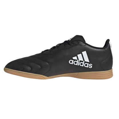 Black-White - Side - Adidas Boys Goletto VIII 3 Stripes Indoor Football Shoes