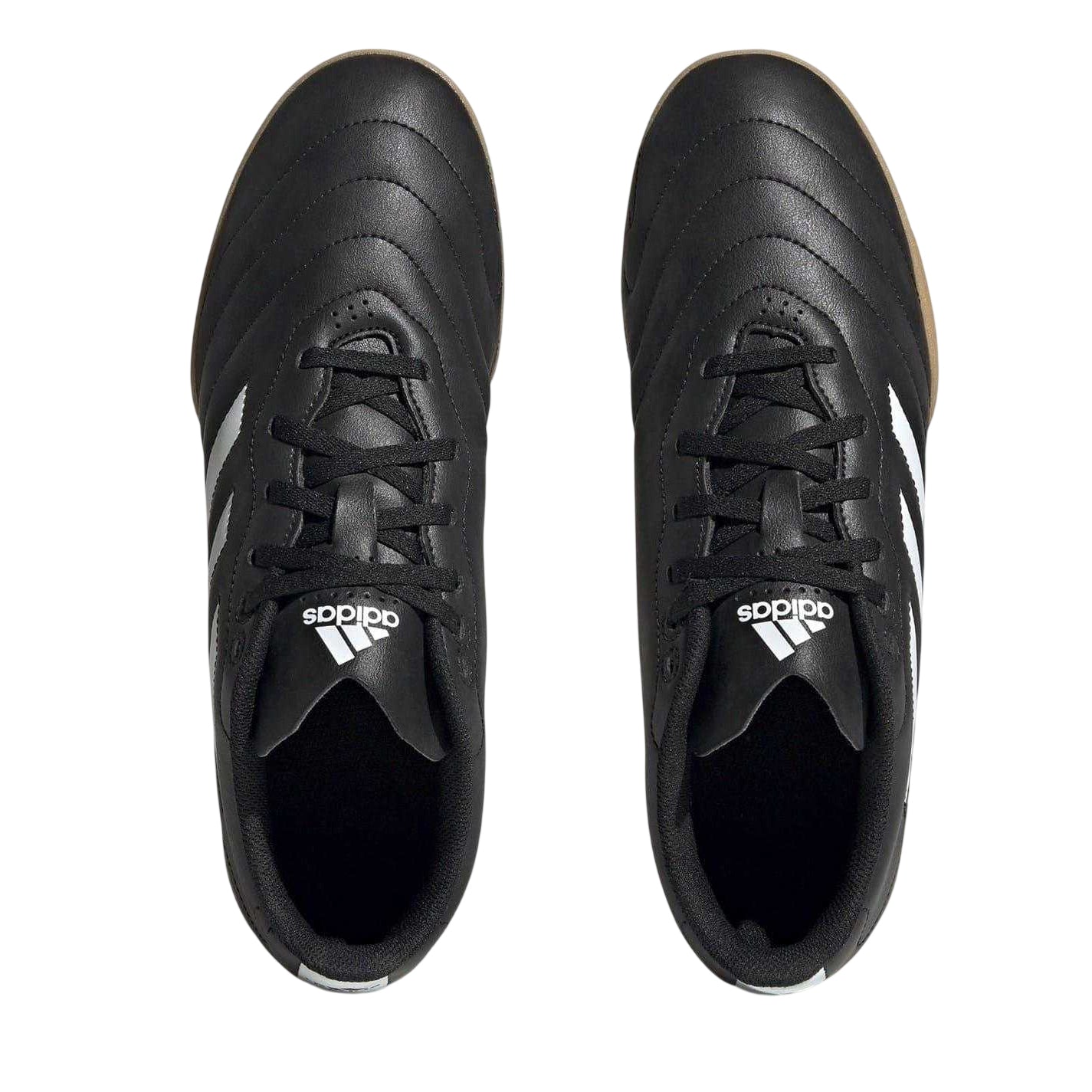 Black-White - Lifestyle - Adidas Boys Goletto VIII 3 Stripes Indoor Football Shoes
