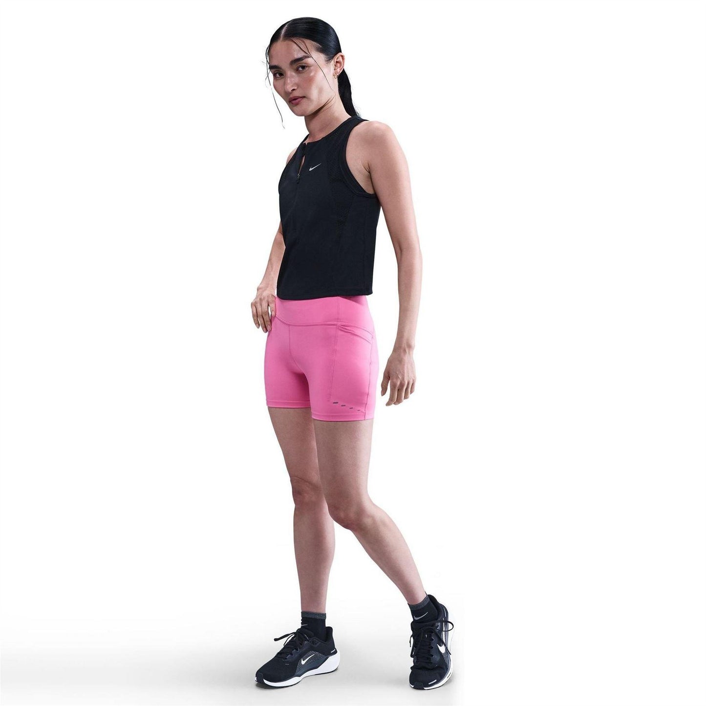 Playful Pink - Front - Nike Womens-Ladies Snug Fit Compression Shorts
